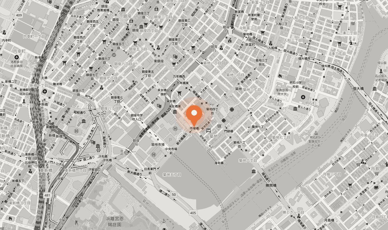 地図: 築地4-14-17